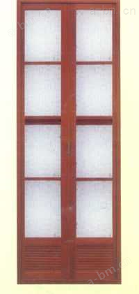 美之银恒门业（三德装饰）-美之选折叠门系列-红胡桃玻璃纹理